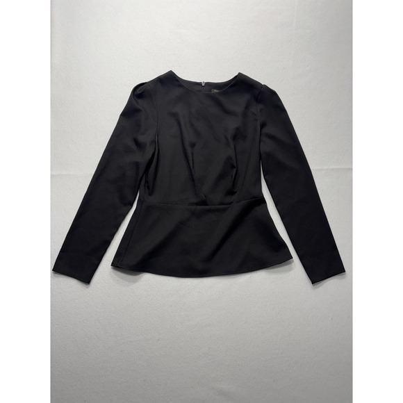 Banana Republic Tops - Banana Republic Top Womens 6 Black Long Sleeve Crew Neck Blouse Office City